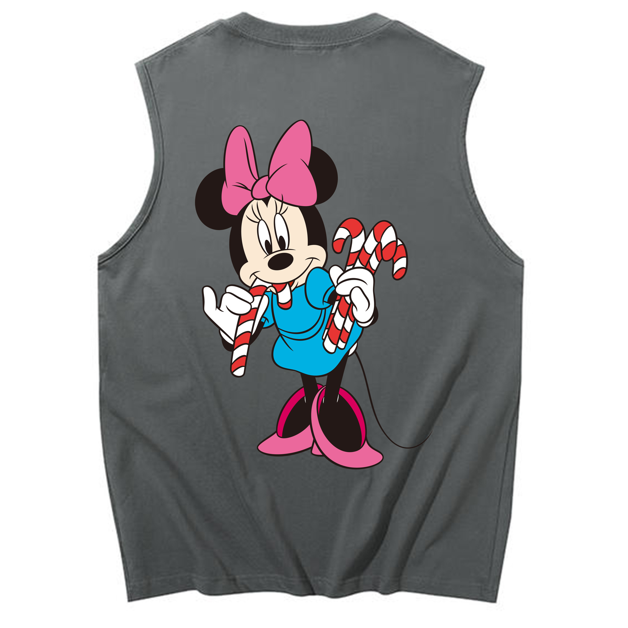 ミッキーマウス Mickey Mouse コットン100％タンクトップ（背面プリント）